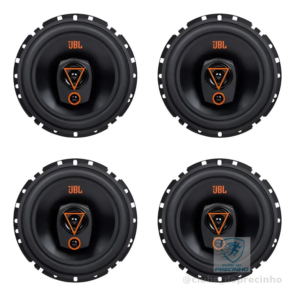 Kit 4 Falantes 6 Polegadas Jbl 6trms80 Triaxial 320w 4 Ohms Preto