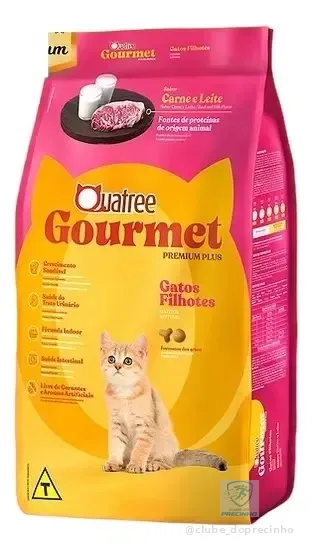 Ração Quatree Gourmet Gatos Filhotes Carne E Leite 10,1kg