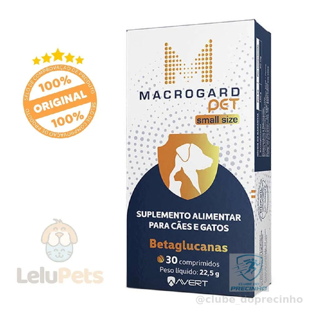 Macrogard Pet Small Size Avert 30 Comprimidos Betaglucanas