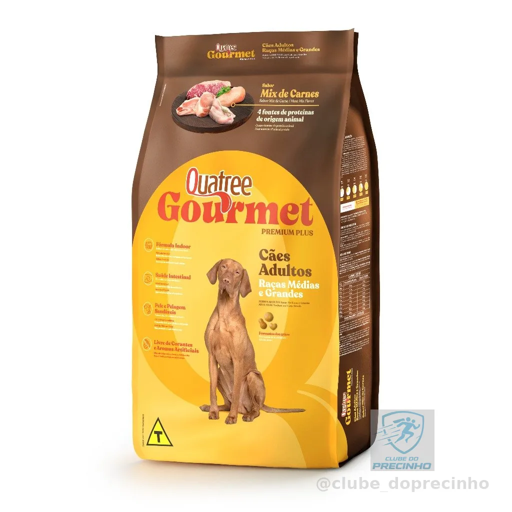 Ração Quatree Gourmet Raça Média e Grande 10,1 kg