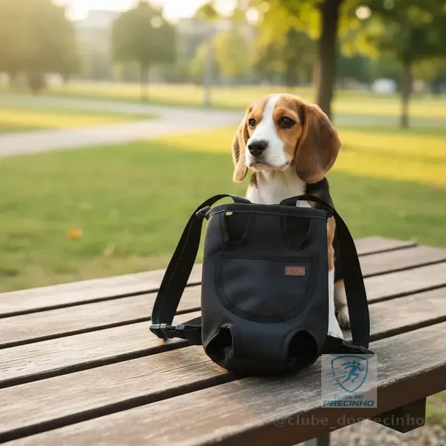 Mochila Canguru Bolsa Frontal Pet Luxo Passeio P E M Cães