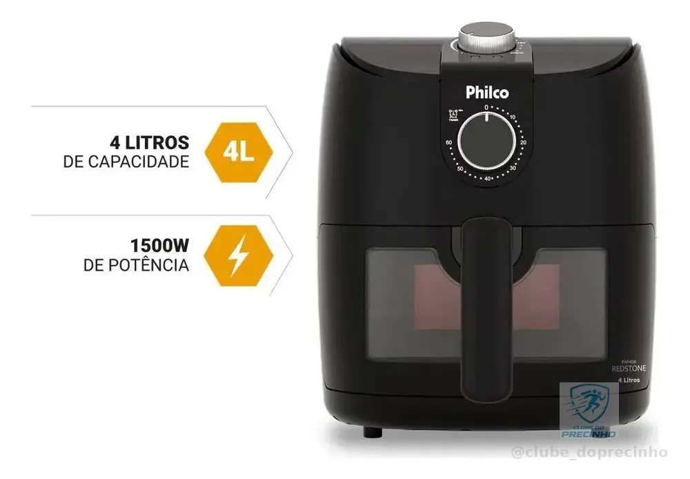 Fritadeira Air Fryer Philco 4L Redstone 1500W Paf40A