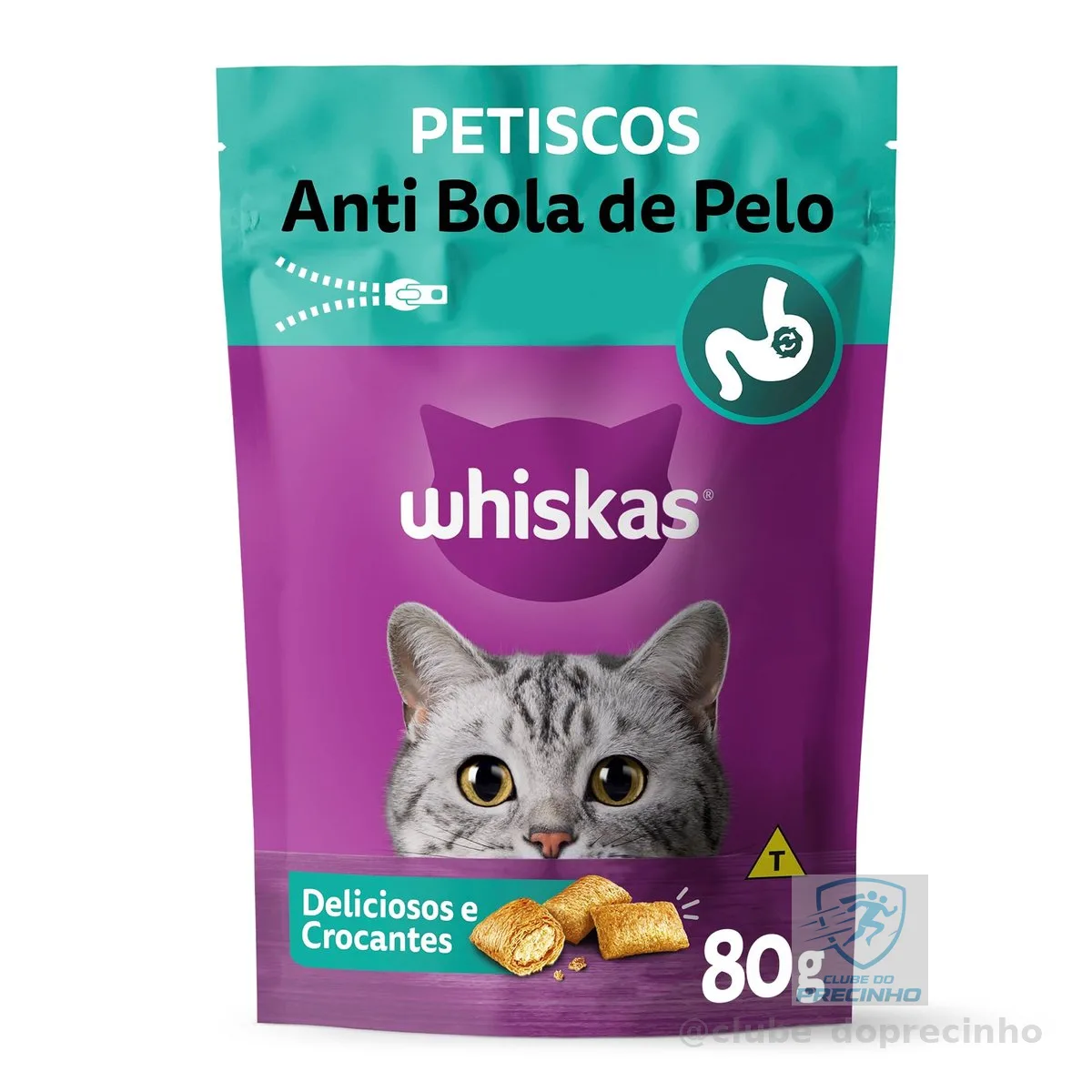 whiskas Petisco Whiskas Temptations Anti Bola De Pelo Para Gatos Adultos 80 G
