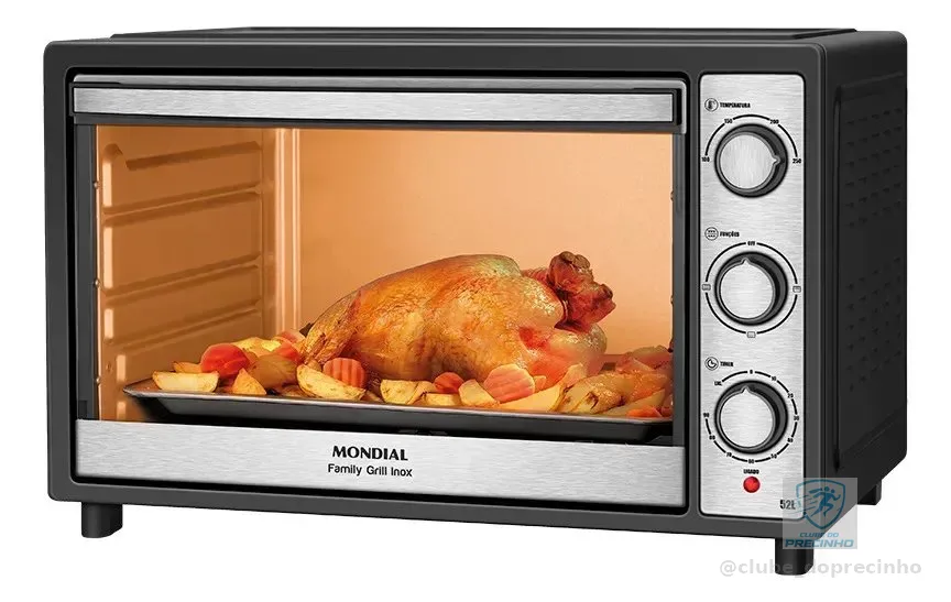 Forno Elétrico 52l Family Grill Inox Mondial 1800w Frn-52-bi