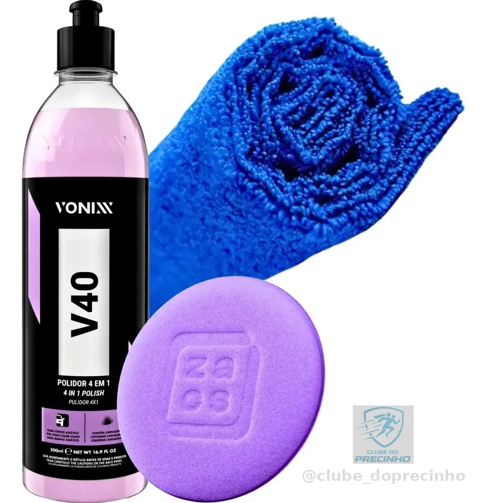 Polidor Automotivo Vonixx V40 Corte Refino Lustro Proteção 500ml