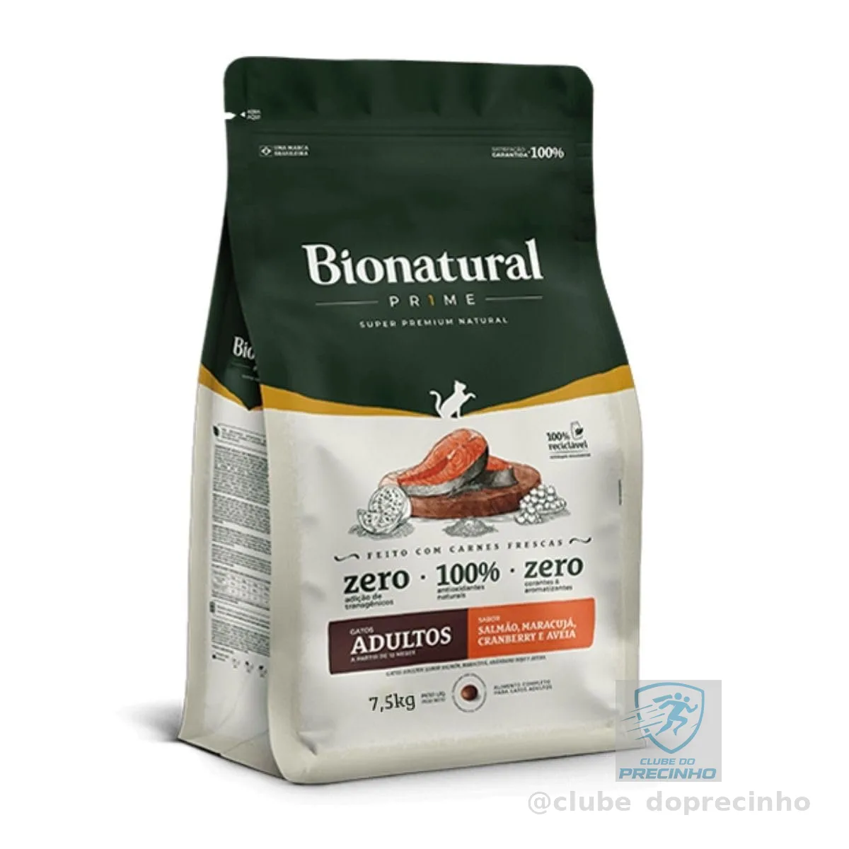 Bionatural Prime - Salmão Gatos Adultos 7,5kg