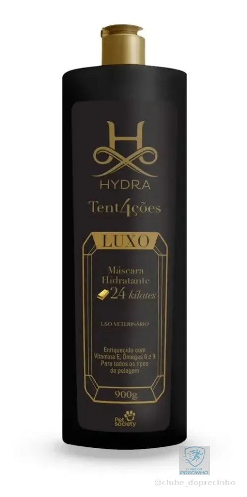 Máscara Hidratante Hydra Luxo 24 Kilates para Cães 900g