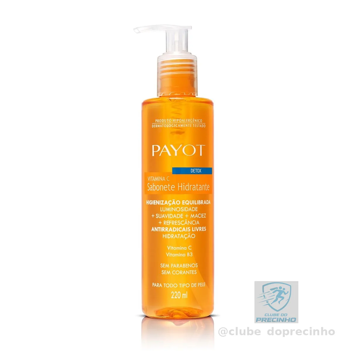 PAYOT Sabonete Liquido Detox, Vitamina C, 220 Ml