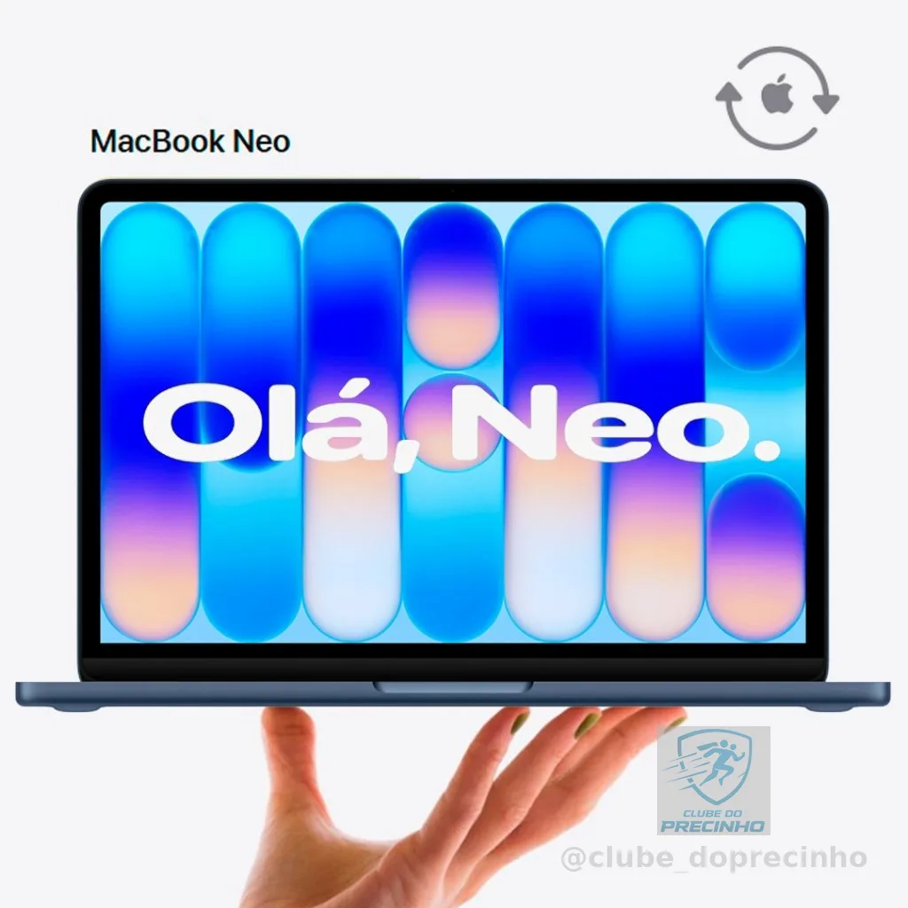 Notebook MacBook Neo Apple CPO 13" Chip A18 Pro CPU de 6 núcleos GPU de 5 núcleos 8GB RAM 256GB