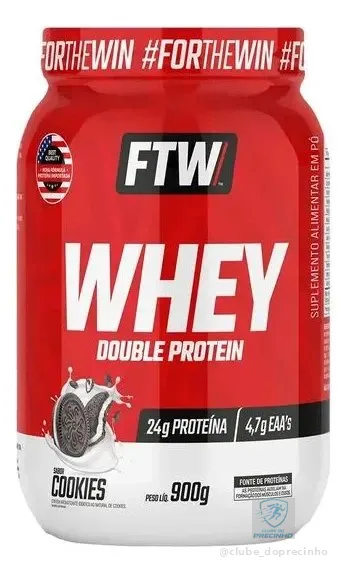 Whey Protein Double Protein Ftw 900g - Suplemento Em Pote Sabor Cookies