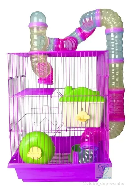 Gaiola Hamster Roedores Completa 3 Andares Savana Pet