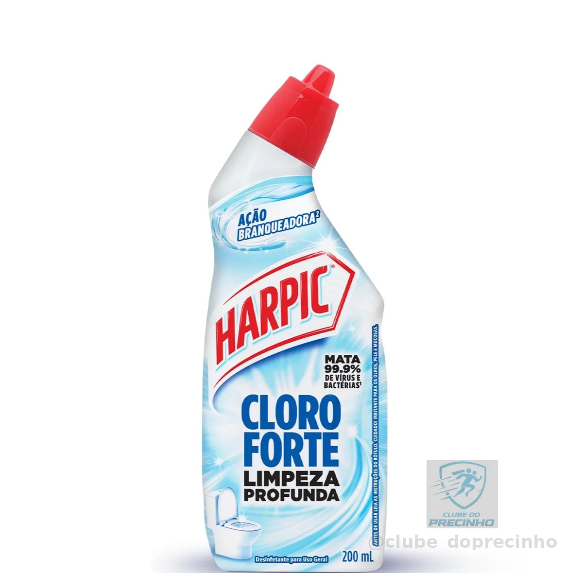 Harpic Cloro Forte, Desinfetante e Desodorizador Sanitário, 200ml