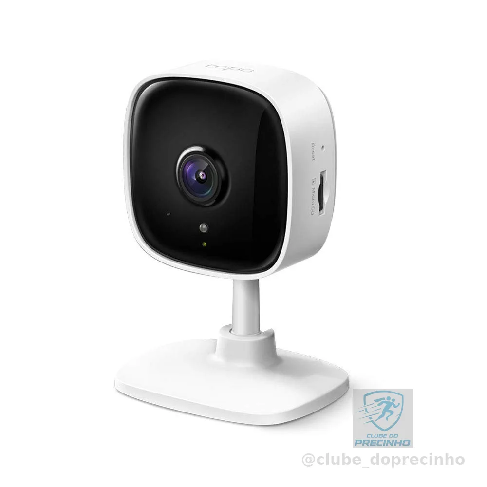 TP-Link Tapo C100 Câmera de Segurança Wi-Fi Interna Full HD 1080p, Visão Noturna até 9 m, Detecção de Movimento, Áudio Bidirecional, Alarme, ONVIF, Alexa e MicroSD até 512 GB