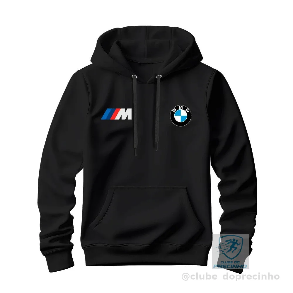 Moletom Canguru Premium Estampado BMW Carro Esportivo Blusa de Frio Confortável Inverno FRIO