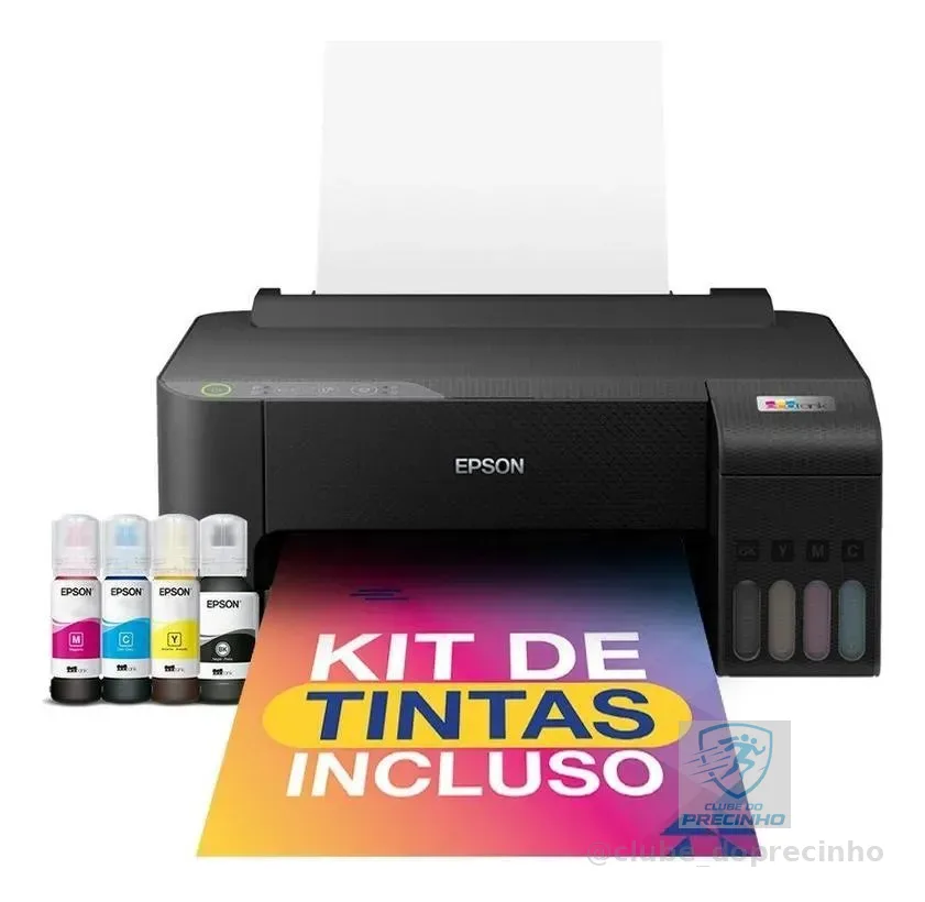 Impressora Epson Ecotank L1250 Tanque De Tinta Wi-fi Usb Preto Bivolt