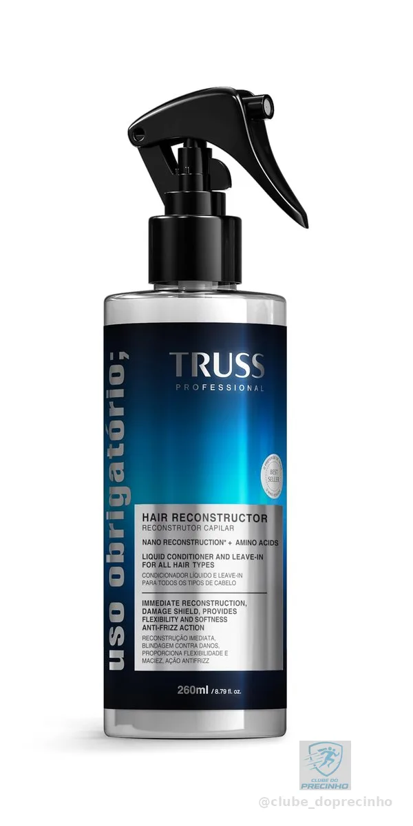 Truss Reconstrutor Capilar Uso Obrigatório Spray | Hidratação e Reconstrução Imediata | 260ml