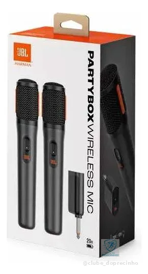 Jbl Partybox Wireless Mic - 2.4ghz Compativel As Partybox. Cor Preto