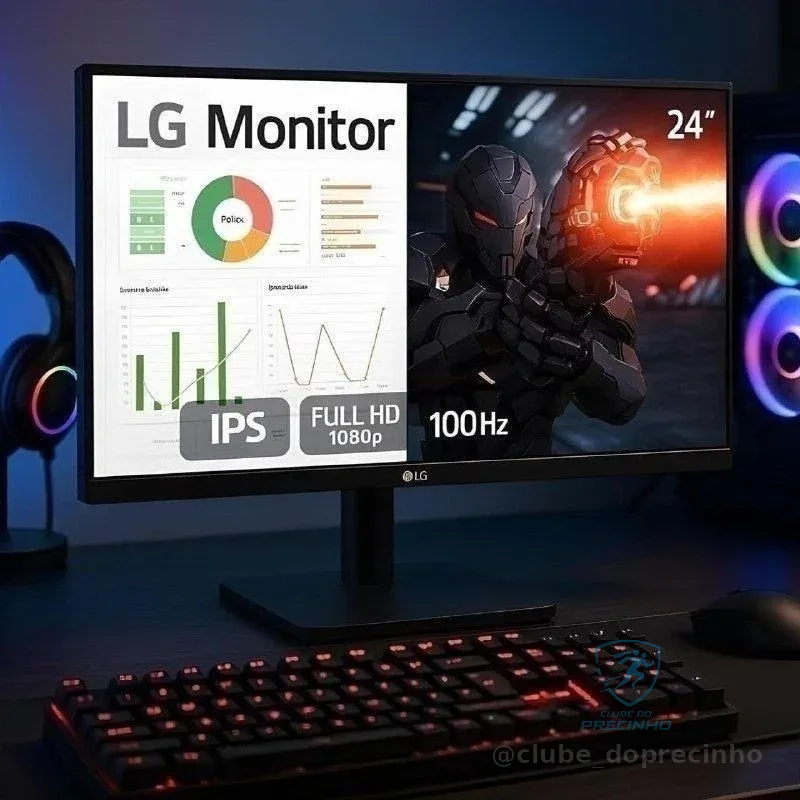 Monitor PC Gamer LG 24MS500 24” IPS 100Hz Full HD HDMI 2x
