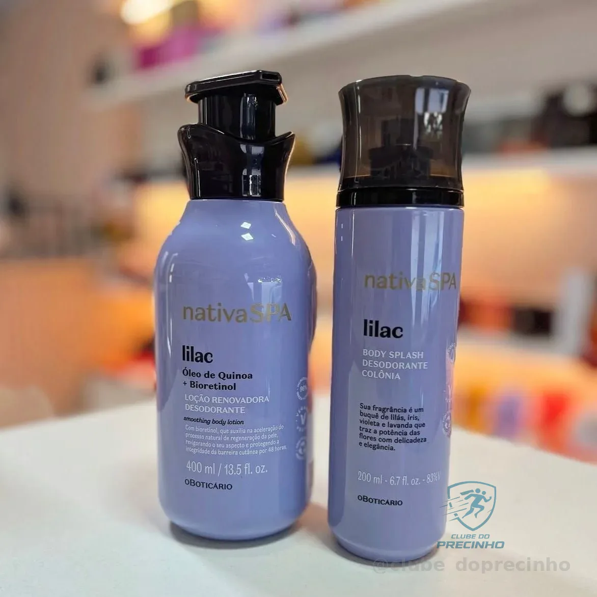 Combo Presente Dia Das Mães Nativa Spa Lilac: Loção Corporal 400ml + Body Splash 200ml