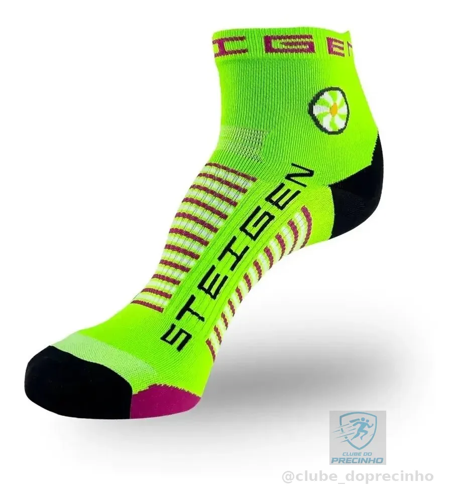 Meia Cano Baixo Steigen Fluro Green Verde Un