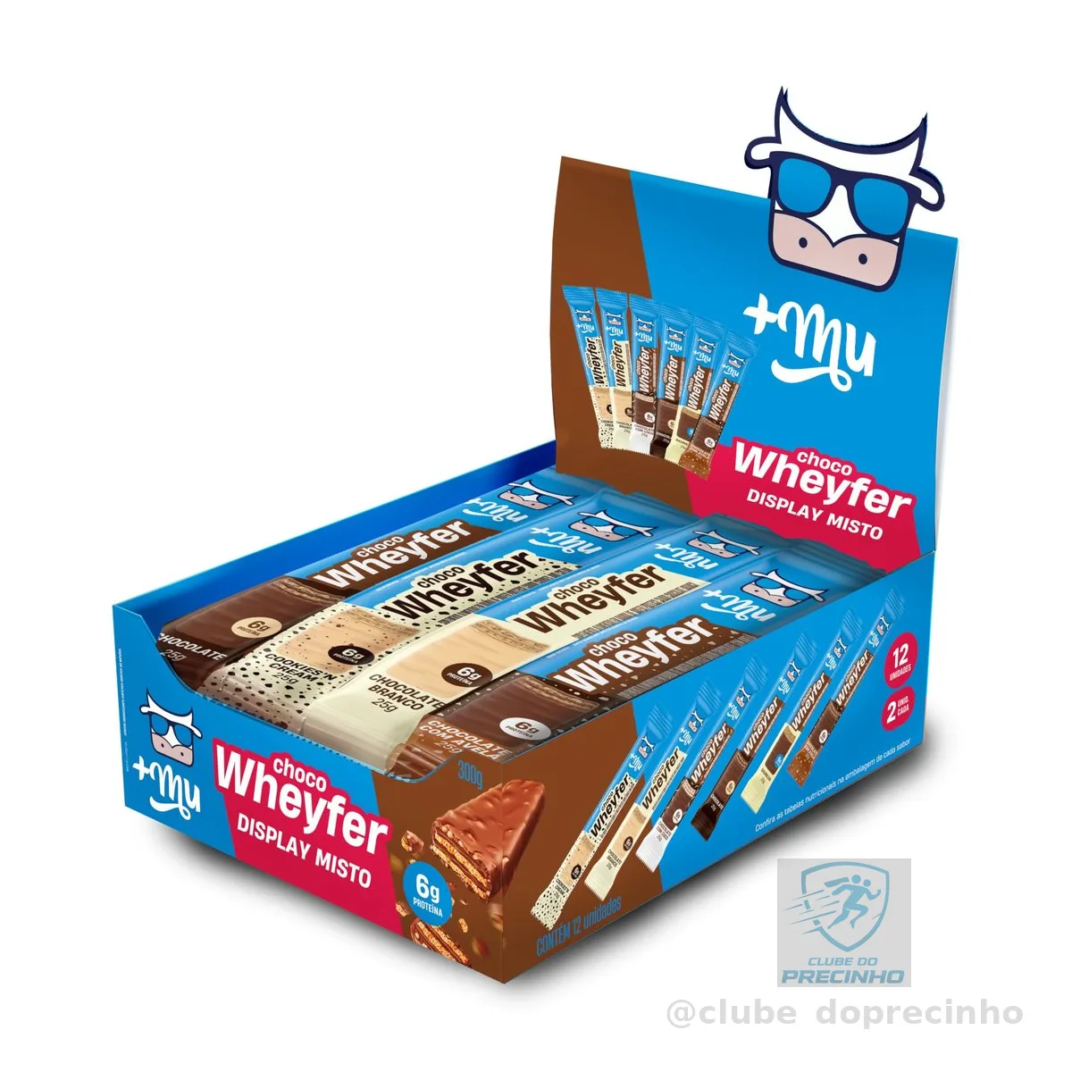 +Mu Chocowheyfer Proteico Caixa Mista - Display 12 unidades