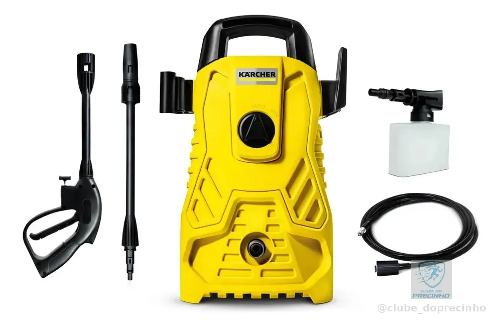 Lavadora de Alta Pressão Kärcher Compacta 1.500 PSI/Libras 1400W 300L/h com Aplicador de Detergente e Lança Regulável 220v