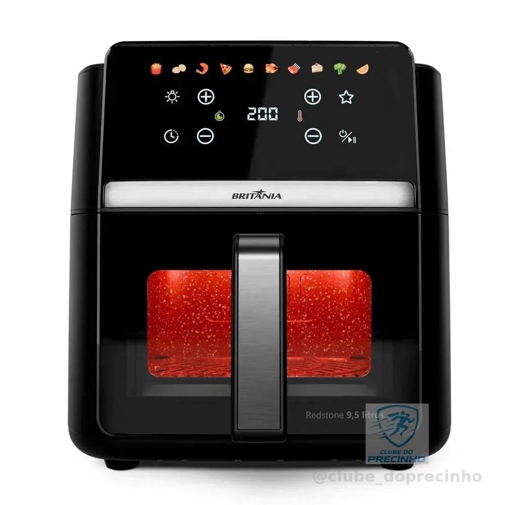 Air Fryer Britânia 9,5l Painel Digital 1800w Baf95a