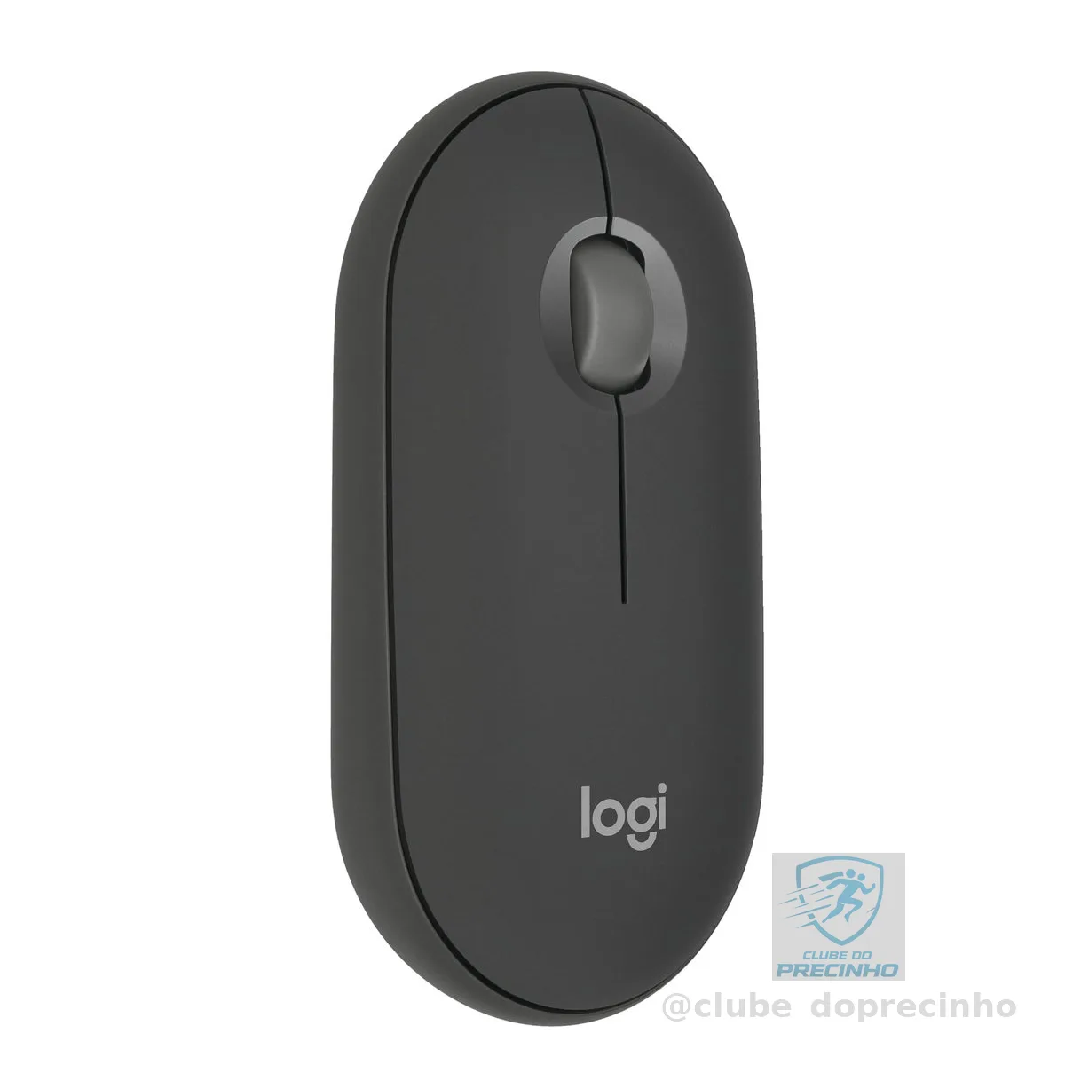 Mouse sem fio Logitech Pebble 2 M350s com Clique Silencioso, Design Slim Ambidestro, Conexão Bluetooth e Pilha Inclusa - Grafite