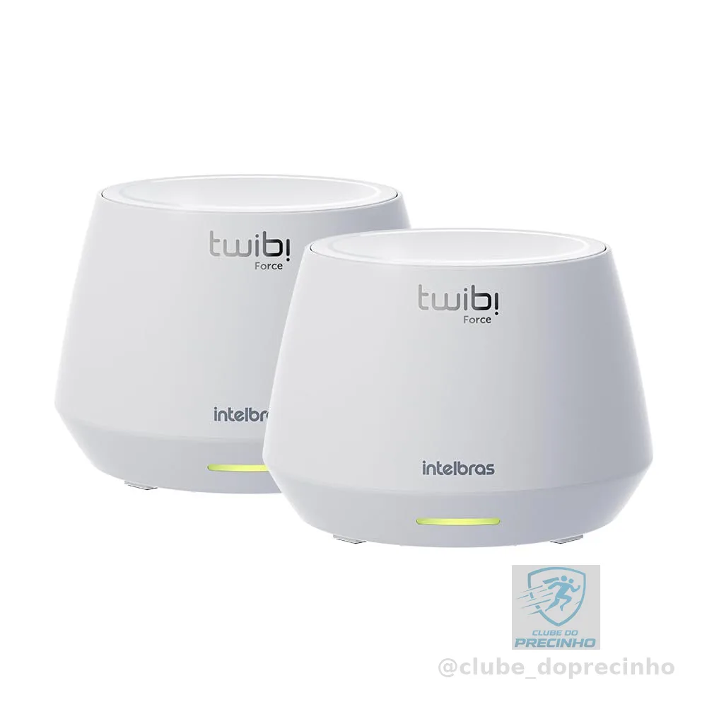 Conjunto de Roteador Sem Fio WI-FI 6 Twibi Force AX Branco Intelbras