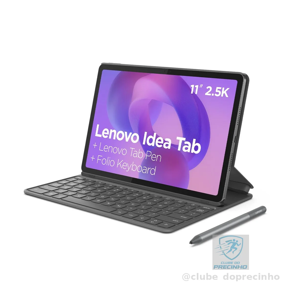 Tablet Lenovo Idea Tab Octa Core 8GB RAMB 128GB Com Capa Teclado e Caneta - ZAFR0857BR Luna Grey