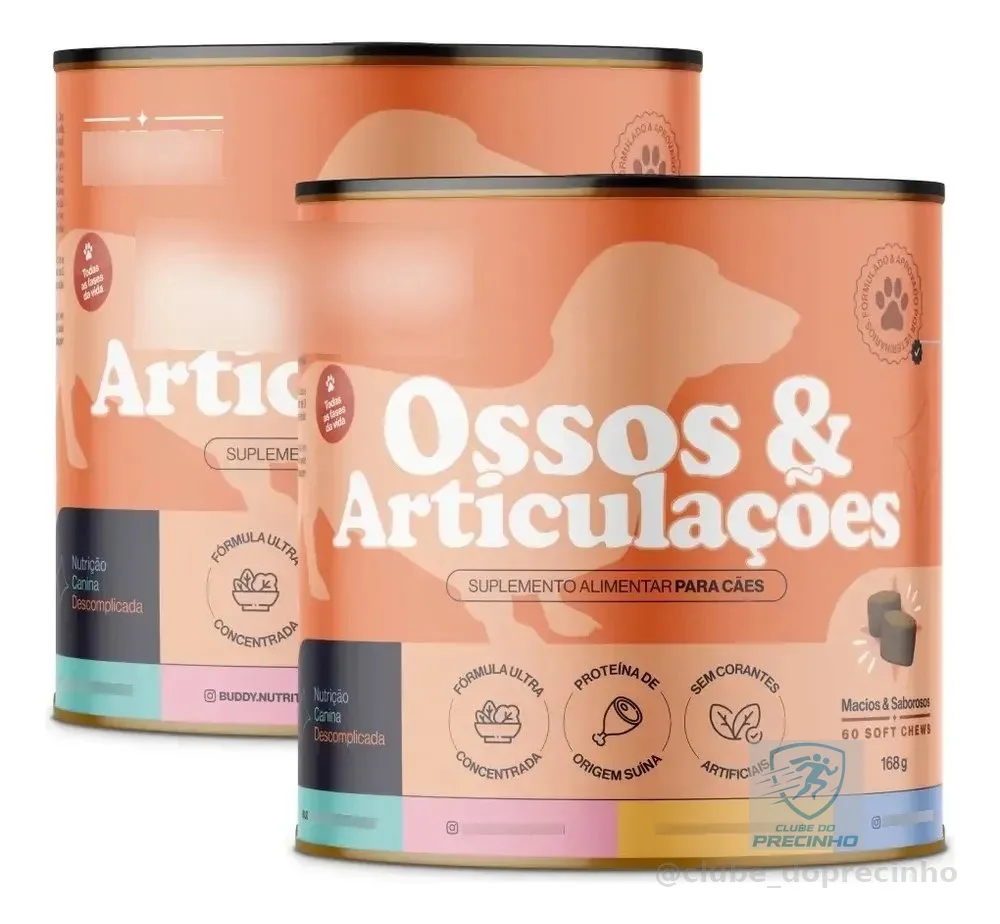 Kit 2x Ossos & Articulações Suplemento Alimentar Para Cães