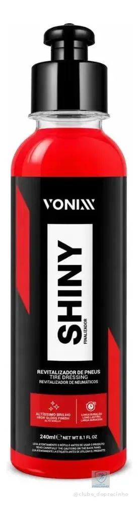 Shiny Vonixx Revitalizador Pneu Pretinho Brilho - 240ml Vermelho