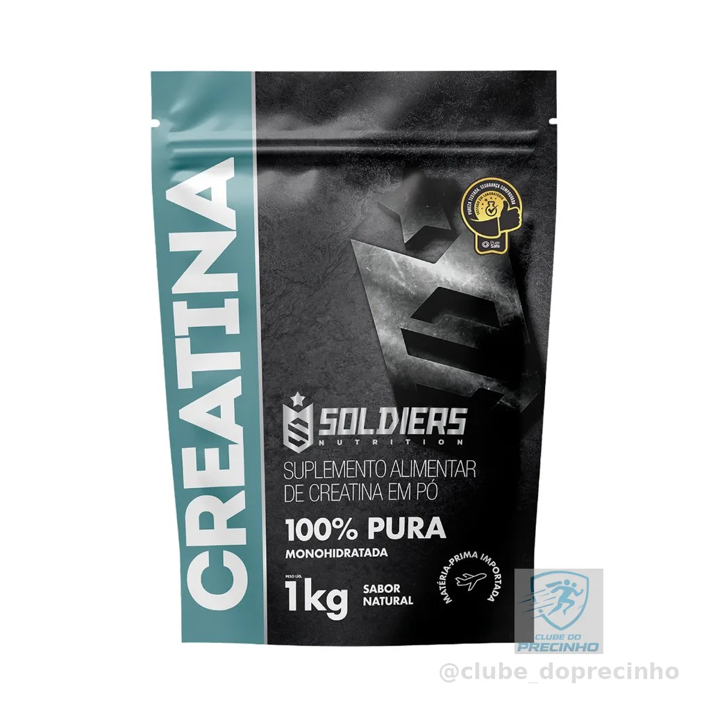 Creatina Suplemento Monohidratada em Pó 100% Pura Importada - Soldiers Nutrition