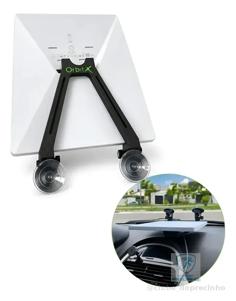 Suporte De Painel Starlink Mini Com Ventosas Antimulta Preto