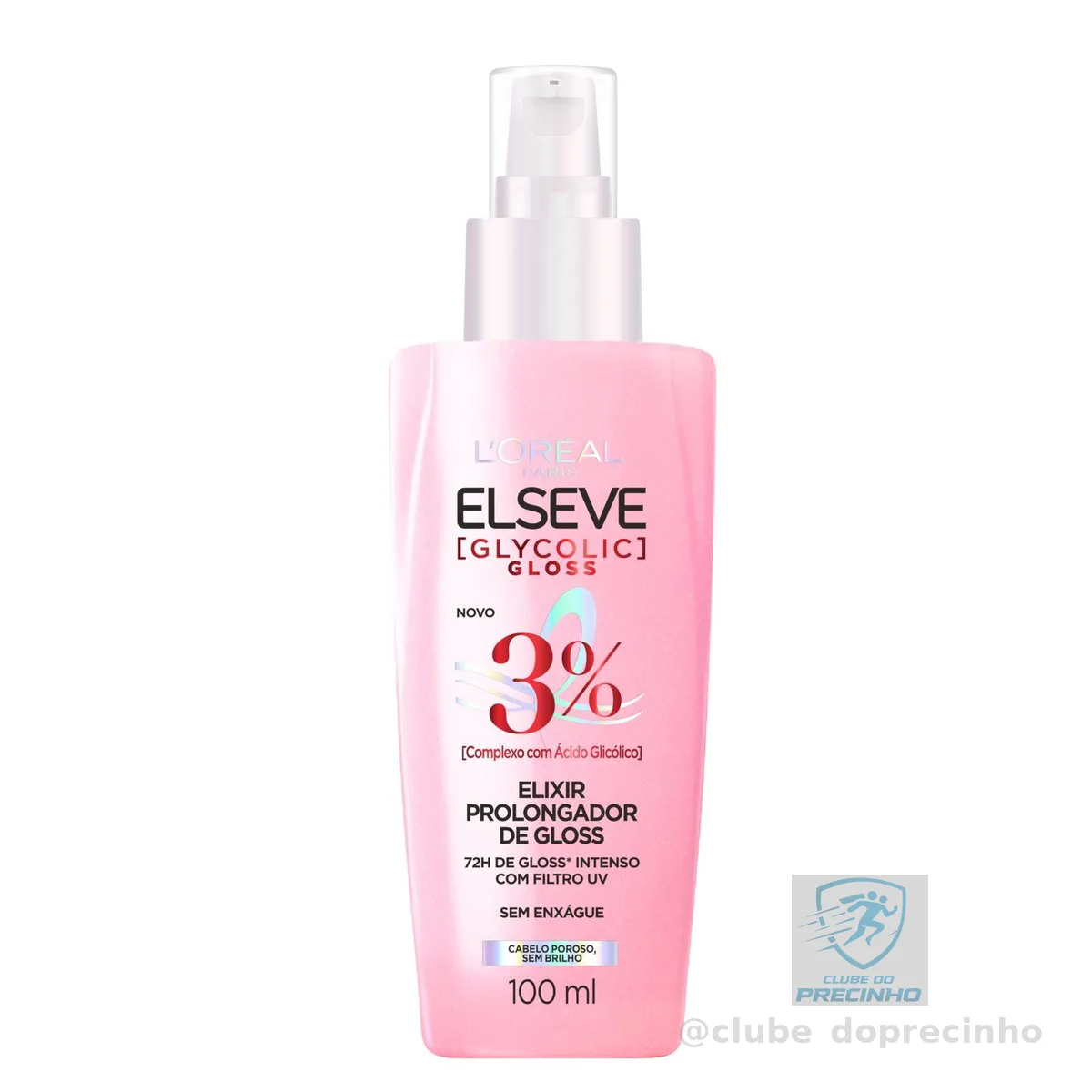 L'Oréal Paris Elseve Glycolic Gloss, Sérum Finalizador Antiporosidade 100ml