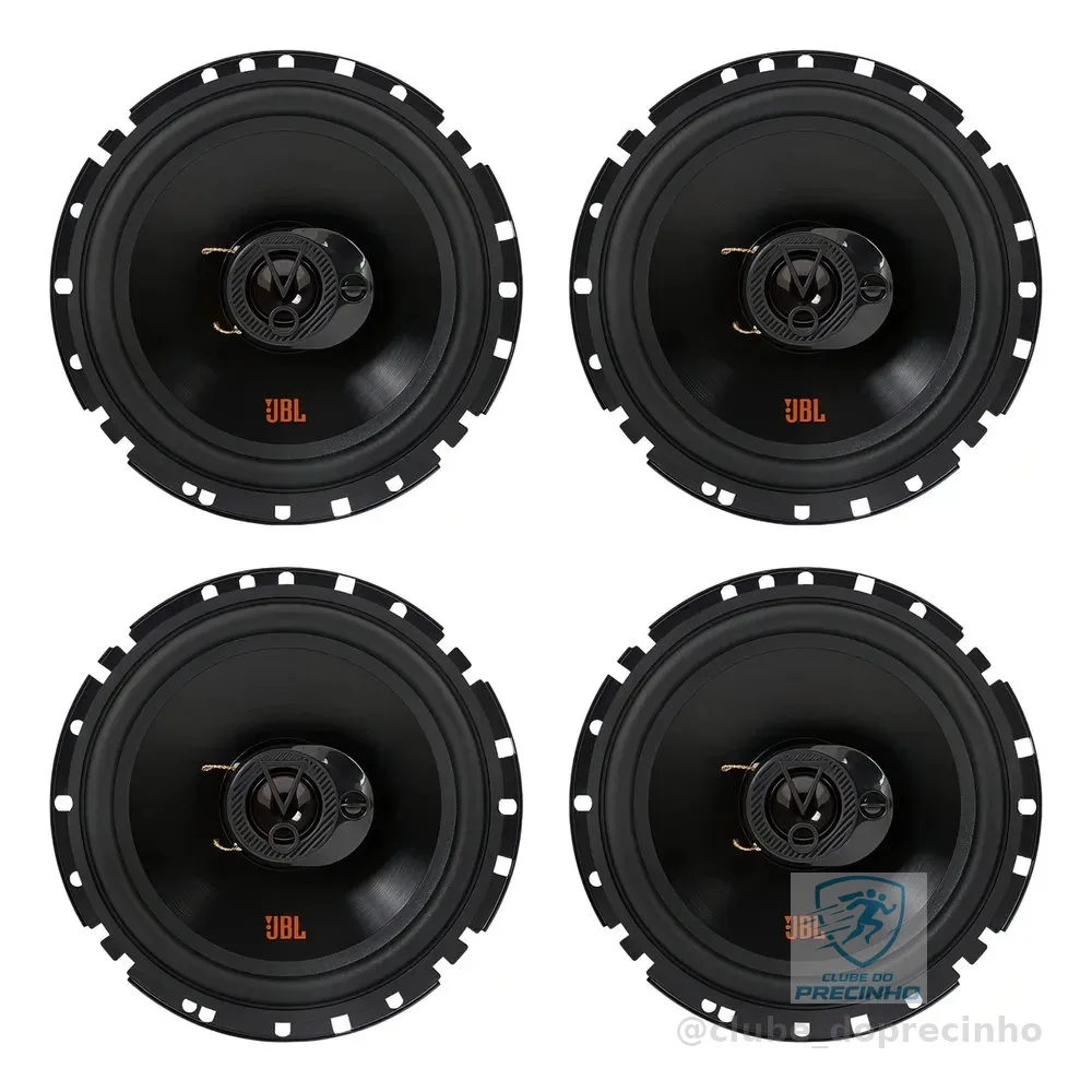 Kit 4 Falantes 6 Polegadas Jbl 6trfx55 Triaxial 220w 4 Ohms Cor Preto