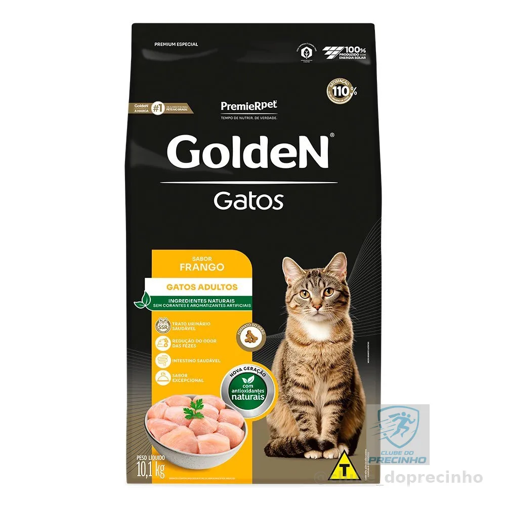 Ração Golden Para Gatos Adultos Sabor Frango 10,1kg