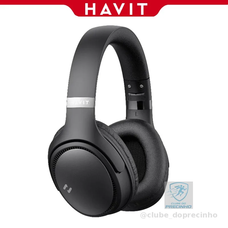 Fone De Ouvido Sem Fio HAVIT H630BT Headphone Gamer Bluetooth 5.3 Multiponto On-ear 3D 55h ENC