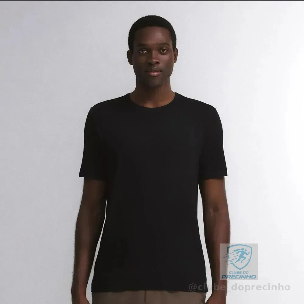 Camiseta Masculina Insider Light Preta P Gola U