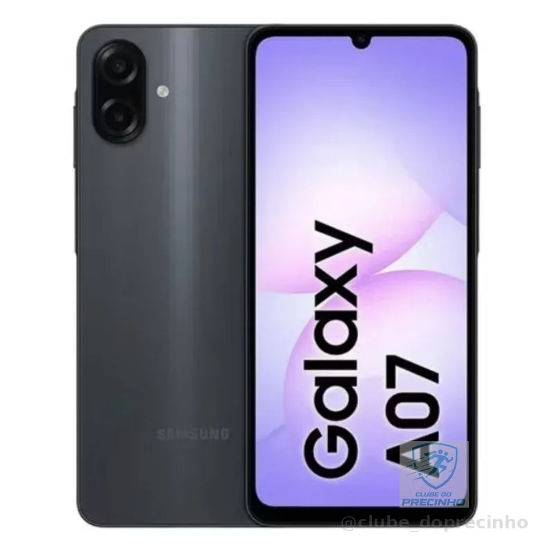 Samsung Galaxy A07 128GB Preto / Verde / Violeta com Câmera Dupla e Bateria de Longa Duração Original Nota Fiscal Garant