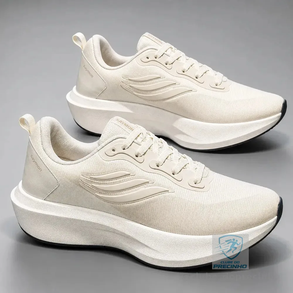 Tênis Masculino Feminino Academia Corrida Leve New Estiloso Bege Fênix 37 Br