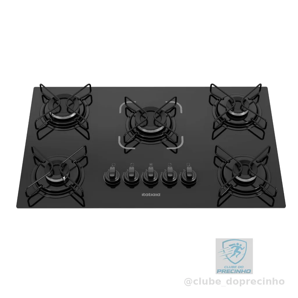 Cooktop Itatiaia Essencial 5 Bocas Preto – Bivolt 127V/220V com Acendimento Automático