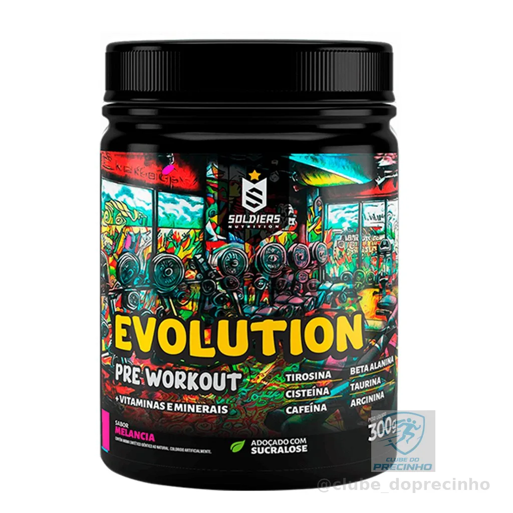 Pré Treino Evolution 300g Soldiers Nutrition Pre Workout Termogênico Energia Foco Resistência Academia