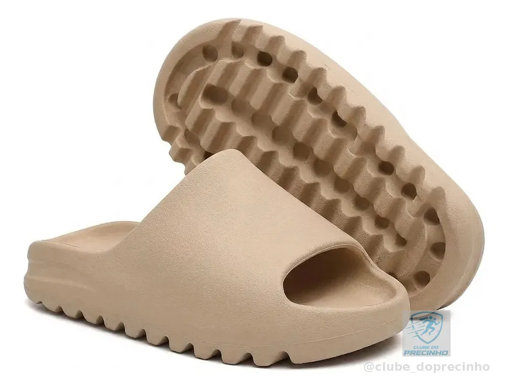 Chinelo Slide Nuvem Ortopédico Leve Confortável Unissex Bege 40/41