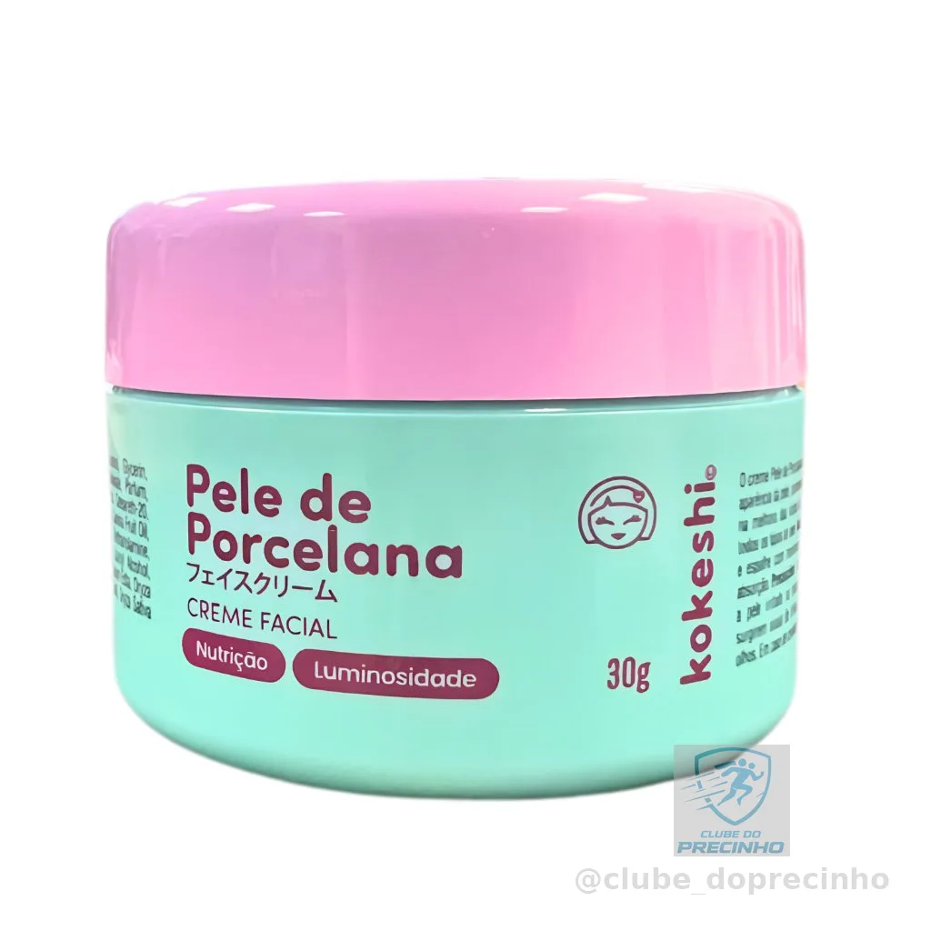 Hidratante Creme Facial Pele De Porcelana Kokeshi 30g Milagre do Arroz
