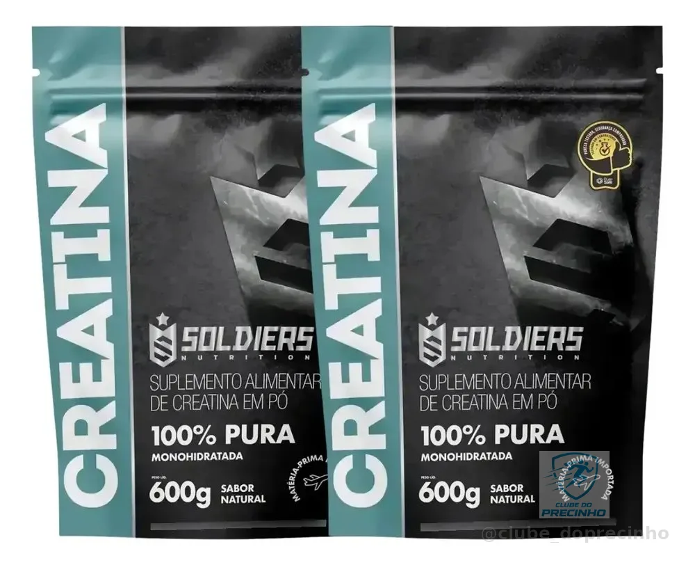 Creatina Monohidratada 1200g Soldiers Nutrition 100% Pura Sem Sabor