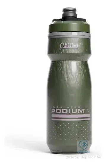 Garrafa Camelbak 620ml Podium Chill Deep Fern Verde Squeeze para Academia Musculação ou Treino Ciclismo Bike Pedal Longo