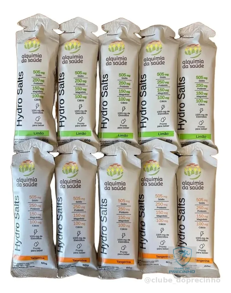 Hydro Salts Kit Eletrolítico Alquimia 5 Limão/ 5 Tangerina Laranja E Limão