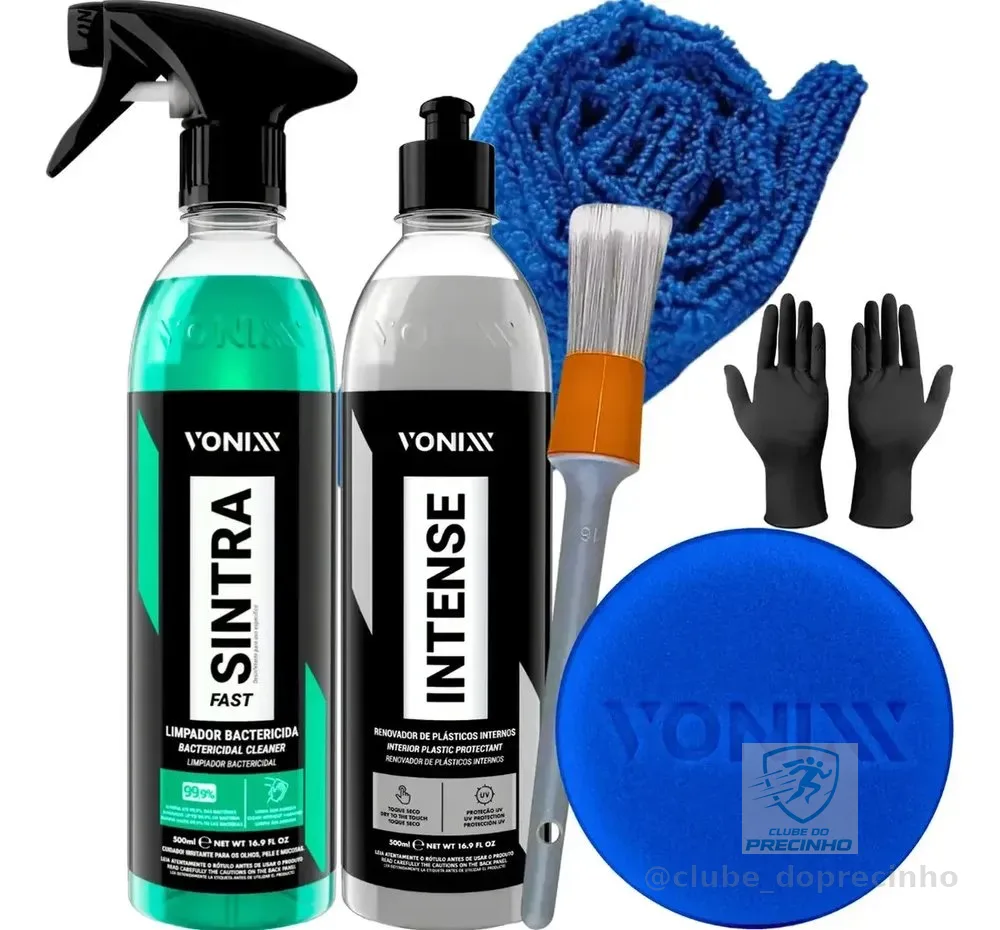 Kit Limpeza Automotiva Interna Vonixx Sintra Fast + Intense 500ml