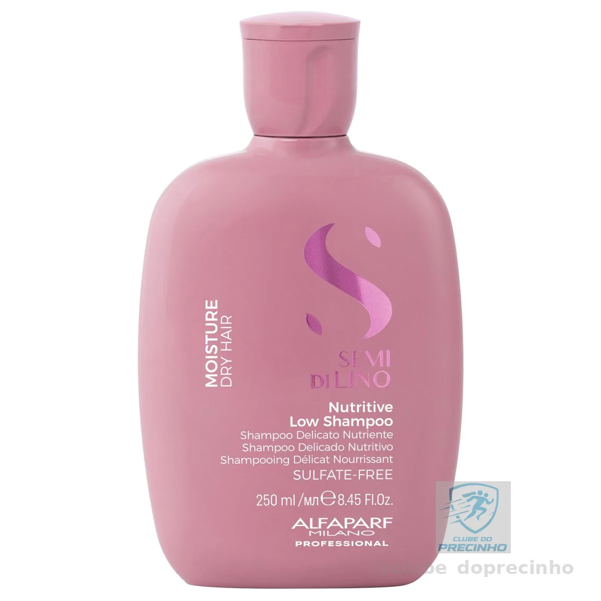 Alfaparf Milano Semi Di Lino Moisture Nutritive Sulfate Free Shampoo para cabelos secos - Sem parabenos e sem parafina - Seguro para cabelos com coloração - Qualidade de salão profissional 250ml